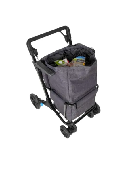 Andador Carro de Compra XL FORUM con Doble Cesta y Reposabrazos
