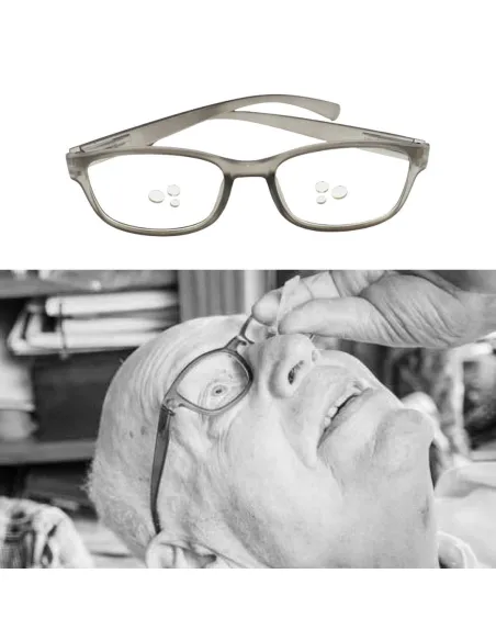 Gafas cuentagotas para administrar gotas oculares