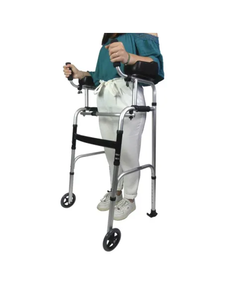 Andador con Ruedas y Soporte de Antebrazos