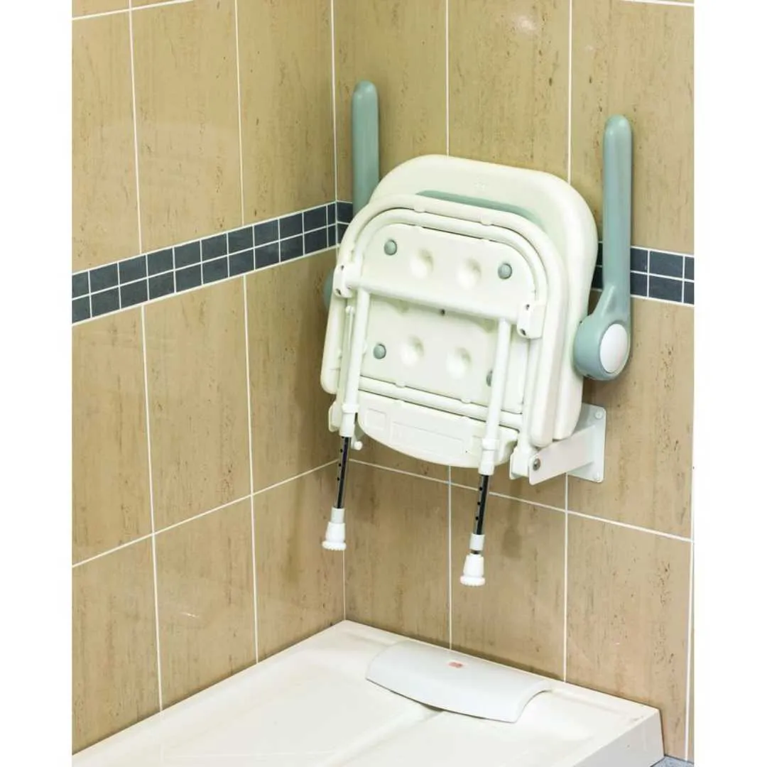 Asiento Ducha Abatible con Brazos y Respaldo...