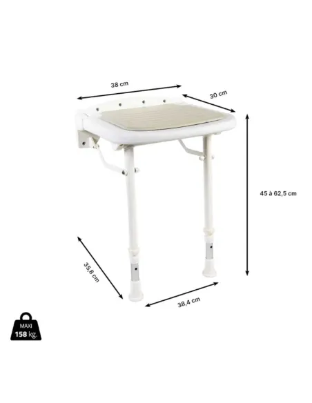 Asiento Ducha Abatible de Pared LAGON CONFORT (2 Versiones)