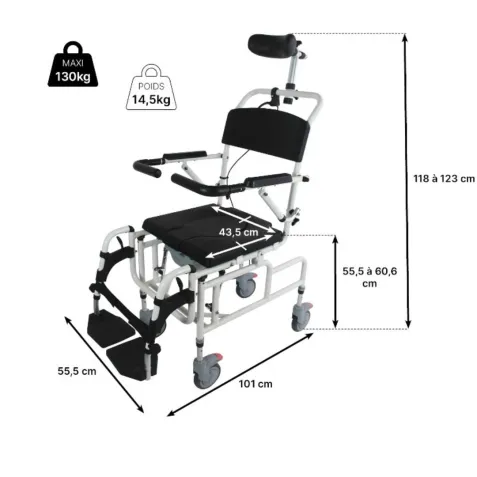 Silla Ducha y Wc Basculante FORMENTERA 2