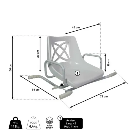 Asiento Giratorio de Bañera ID 2