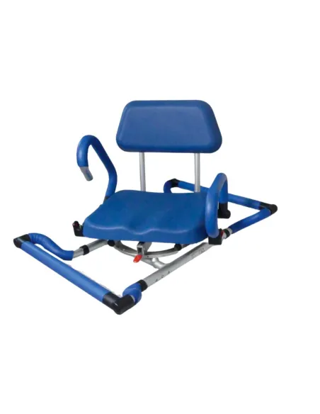 Asiento Giratorio de Bañera Acolchado y Resosabrazos Abatibles