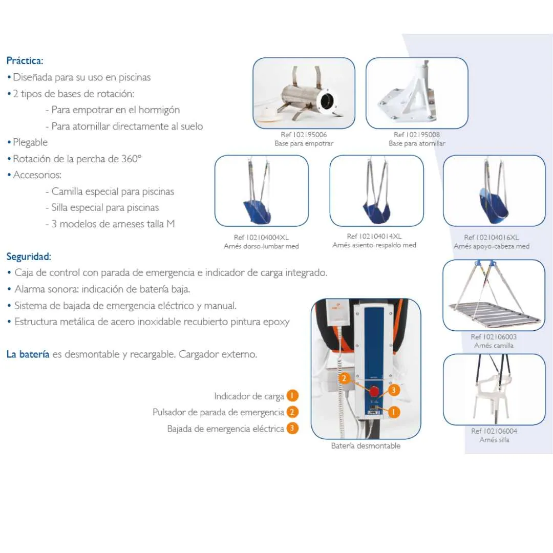 Grúa de Piscina Pool E-185