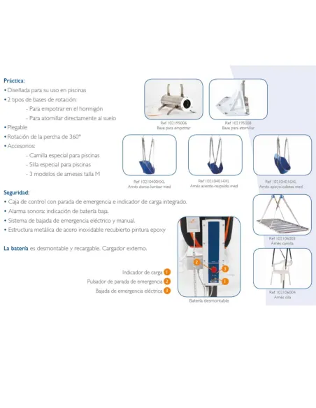Grúa de Piscina Pool E-185