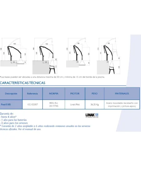 Grúa de Piscina Pool E-185