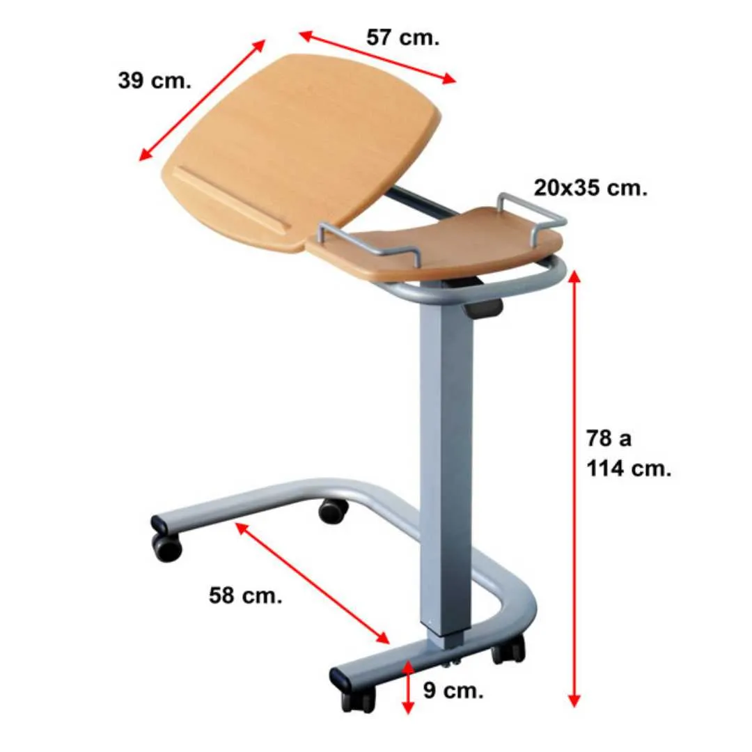 Mesa Auxiliar de Doble Tablero Elevación por...