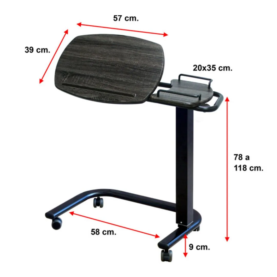 Mesa Auxiliar de Doble Tablero Elevación por...