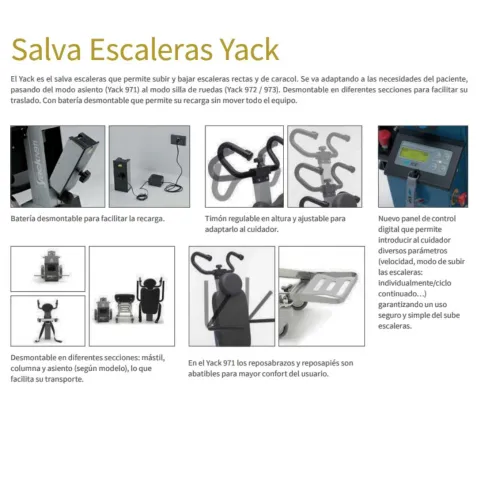 SILLA SUBE ESCALERAS PORTÁTIL YACK 971 de Wellell 2