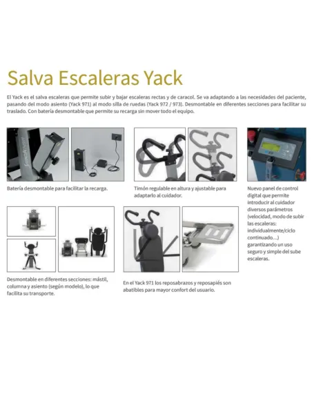 SILLA SUBE ESCALERAS PORTÁTIL YACK 971 de Wellell
