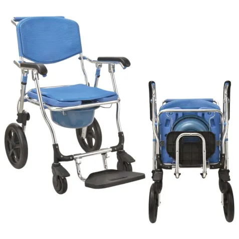 Silla para Ducha y WC MENORCA Plegable con Ruedas