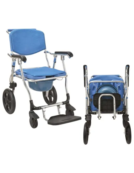 Silla para Ducha y WC MENORCA Plegable con Ruedas