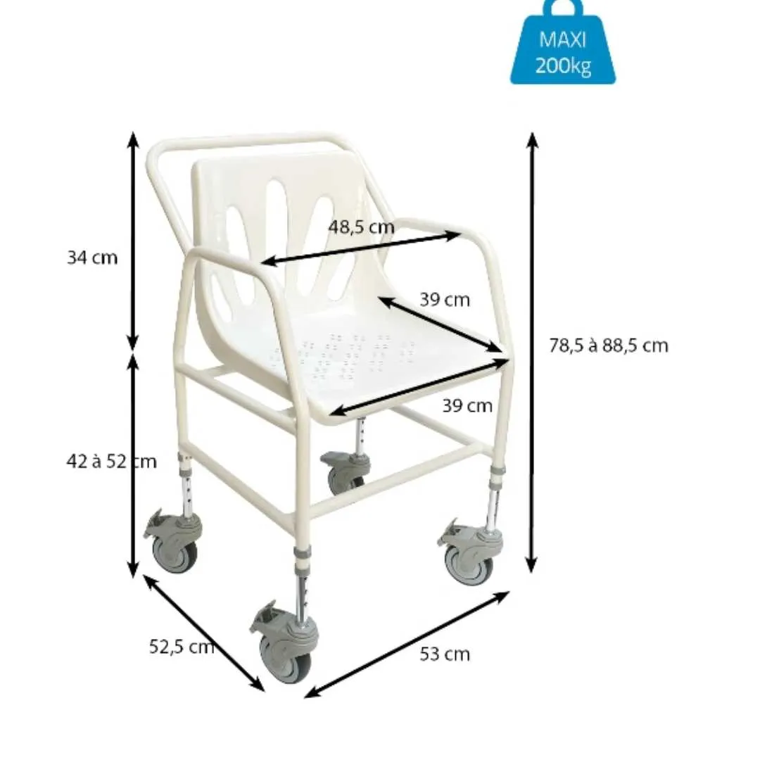 Silla de Ruedas para Ducha NOMAD con 4 Frenos y...