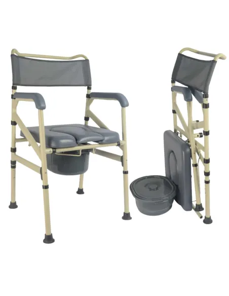 Silla con Inodoro CERDEÑA Plegable · Facil para Transportar