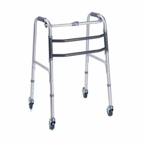 Andador plegable de 4 ruedas giratorias CLIK 2 con frenos