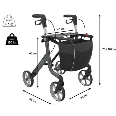 Andador Rollator REHASENSE SPACE 2