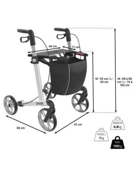 Andador Rollator REHASENSE SERVER