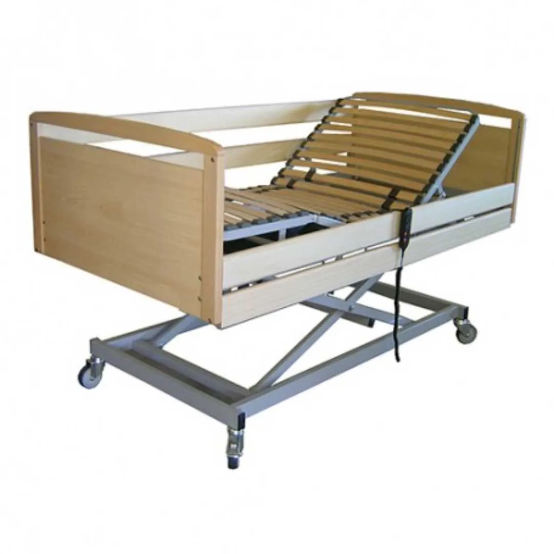 Cama articulada con Carro Elevador GO Conjunto de Madera