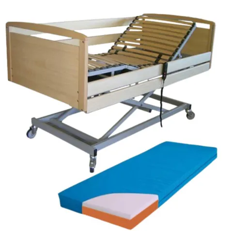 Cama articulada con Carro Elevador GO Conjunto de Madera 2