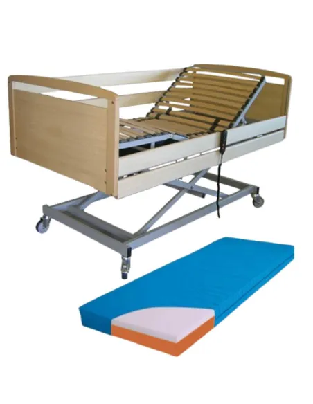 Cama articulada con Carro Elevador GO Conjunto de Madera