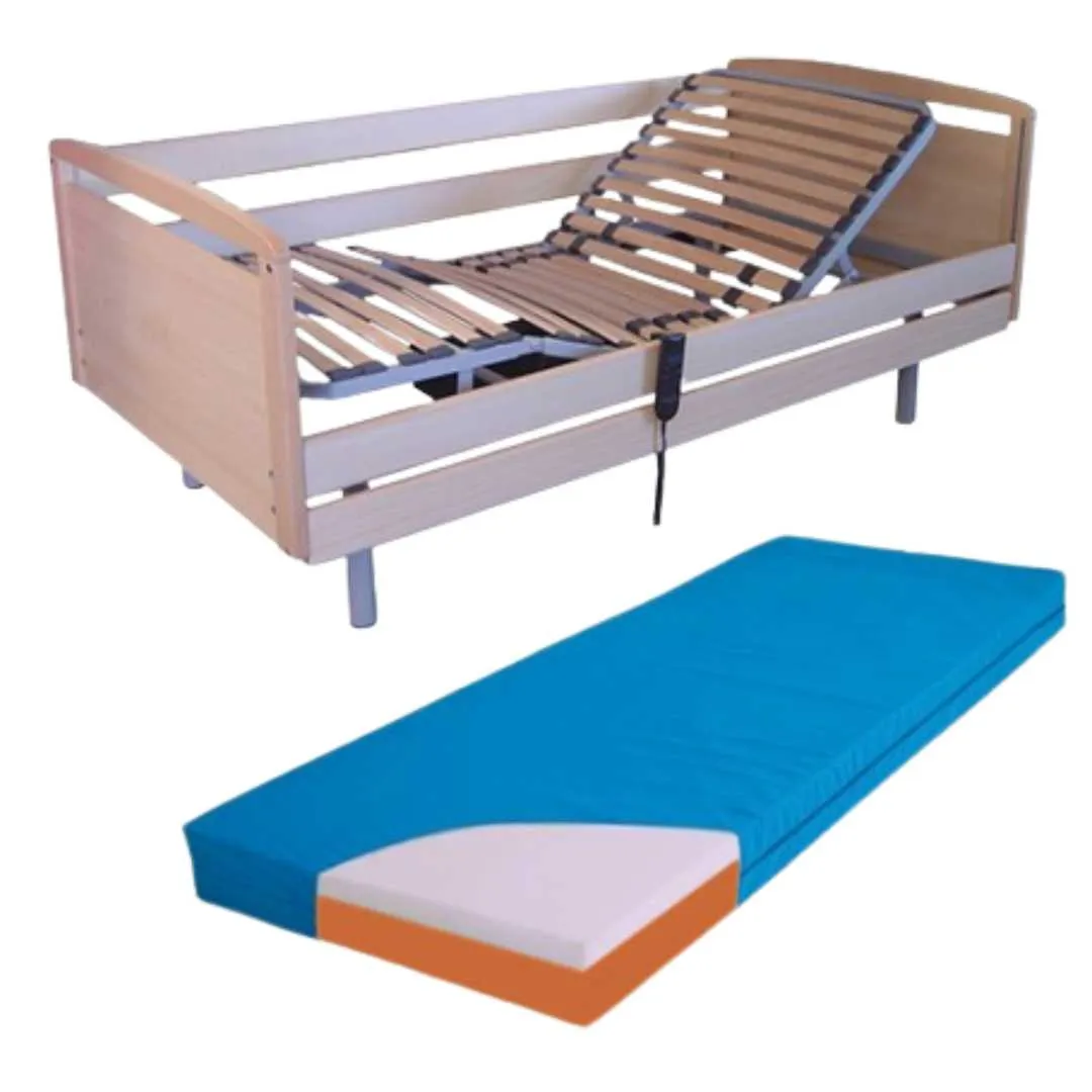 Cama articulada con Patas GO Conjunto de Madera