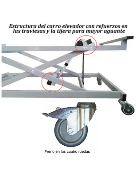 Cama articulada con Carro Elevador GO hasta 170 Kg