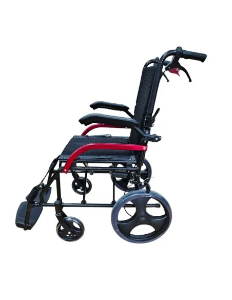 Silla de ruedas Plegable de transportar con Reposabrazos Abatiles