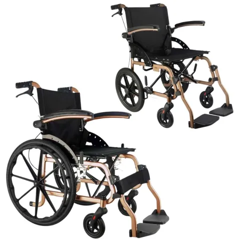 Silla de ruedas de Aluminio GOLD con Brazos Abatibles · 2...