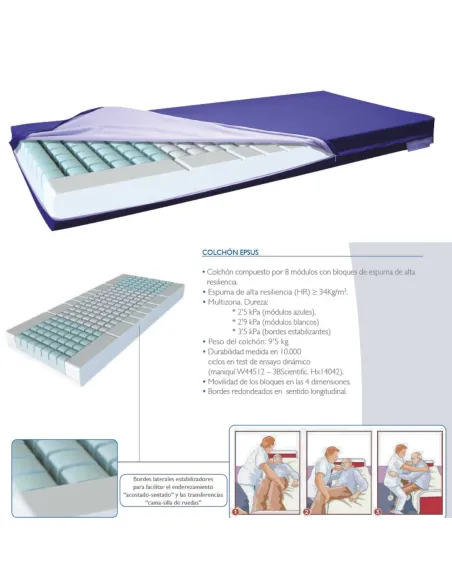 Colchón Antiescaras EPSUS con Bordes Estabilizadores