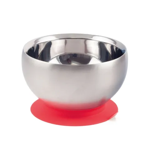 Plato Bol de Acero Inoxidable con Ventosa · Tapa Opcional
