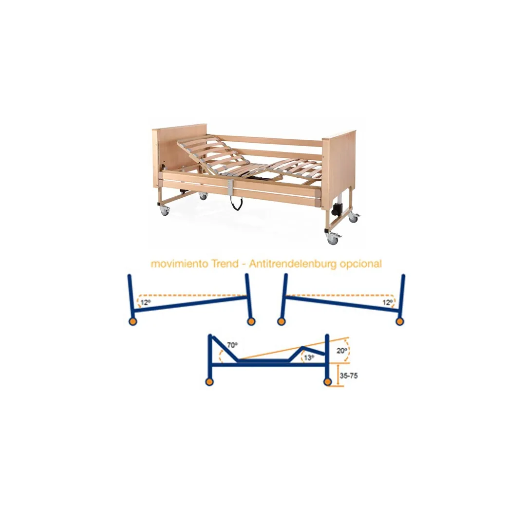 Cama Articulada TEIDE Especial ALZHEIMER con Trend y Antitrend 