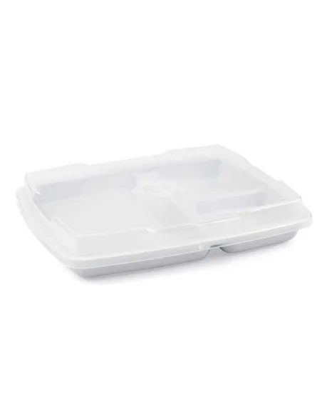 Plato Bandeja con 3 Compartimentos · Opcional Cubierta