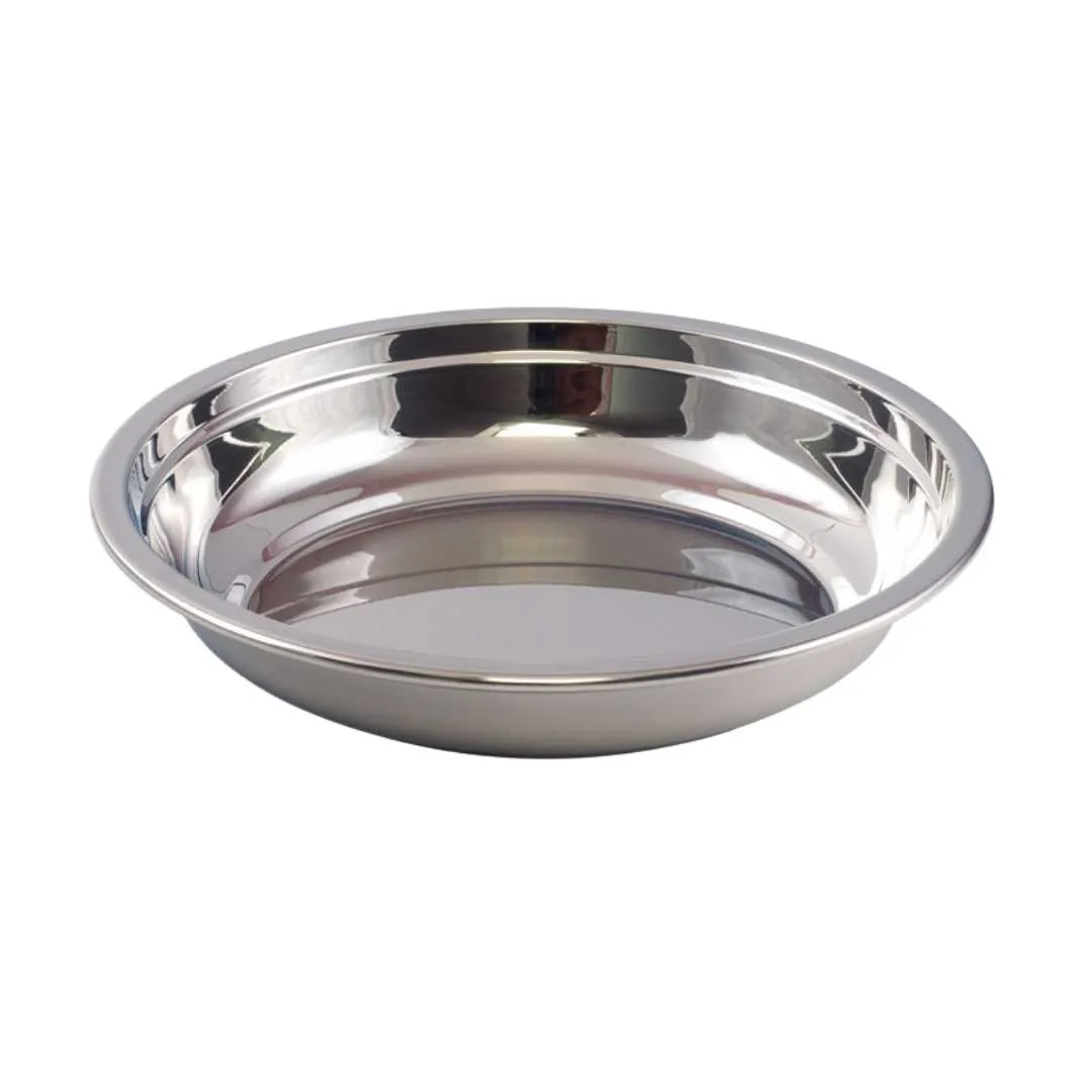 Plato con Borde Alto de Acero Inoxidable