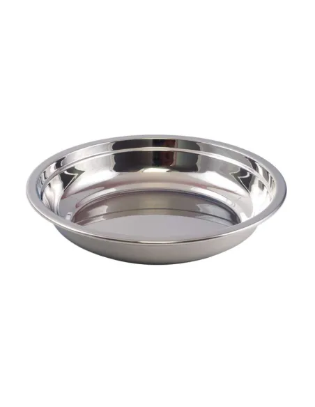 Plato con Borde Alto de Acero Inoxidable