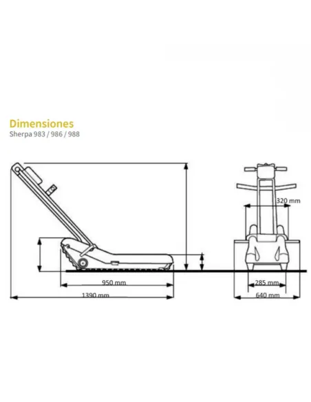 ORUGA SALVAESCALERAS SHERPA 983 para Sillas de Ruedas · Opcional 986 o 988 de Wellell