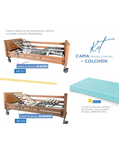 Cama Articulada GARDENIA 2.0 Elevación por Columna y Trendelenburg