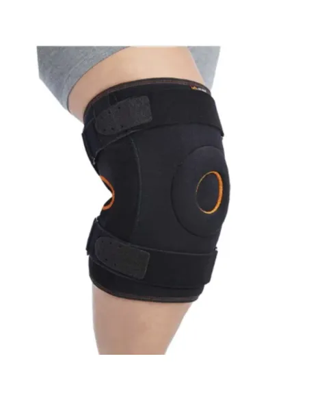 Rodillera Envolvente con Articulaciones Biaxiales y Refuerzos Metálicos ONE PLUS  Negra- TALLAS ESPECIALES Orliman
