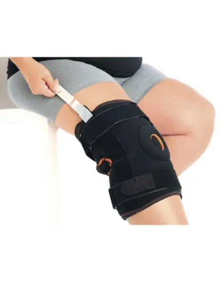 Rodillera Envolvente con Articulaciones Biaxiales y Refuerzos Metálicos ONE PLUS  Negra- TALLAS ESPECIALES Orliman