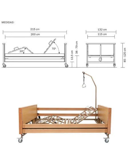 Cama Articulada Eléctrica NORMA XL hasta 280 Kg