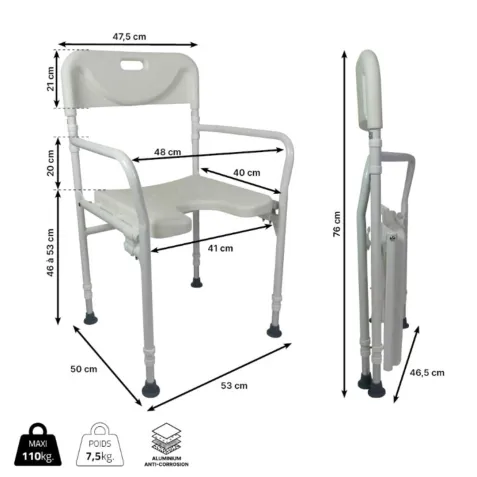 Silla Ducha Plegable TOBAGO 2