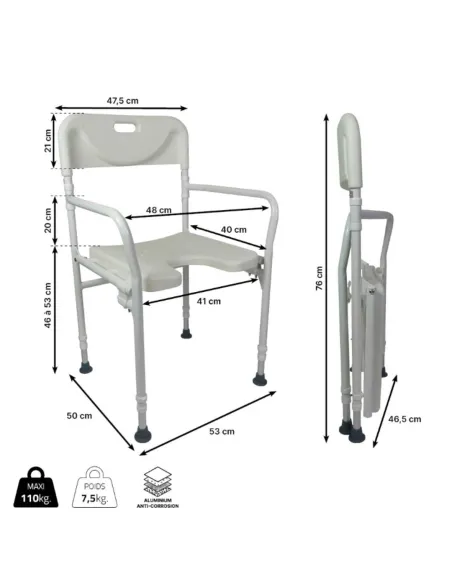 Silla Ducha Plegable TOBAGO