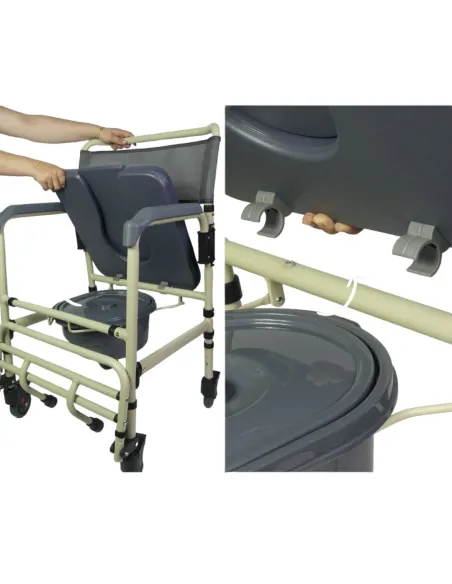 Silla de Ruedas con Inodoro CERDEÑA Plegable · 2 Colores