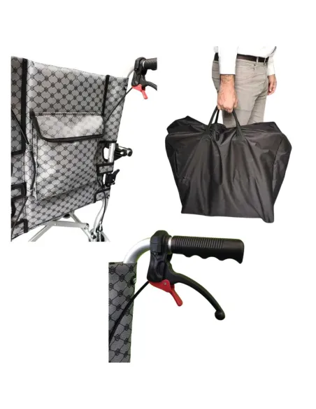 Silla de Ruedas Transferencia AIR Ligera con Reposbrazos Abatibles