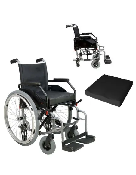 Silla de Ruedas LUSA + Cojin visco + Ruedas Transfer