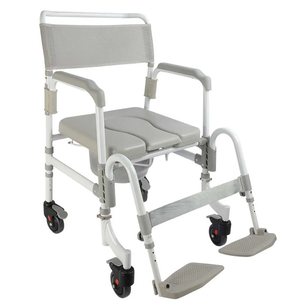 Silla con ruedas para WC y Ducha 3 en 1