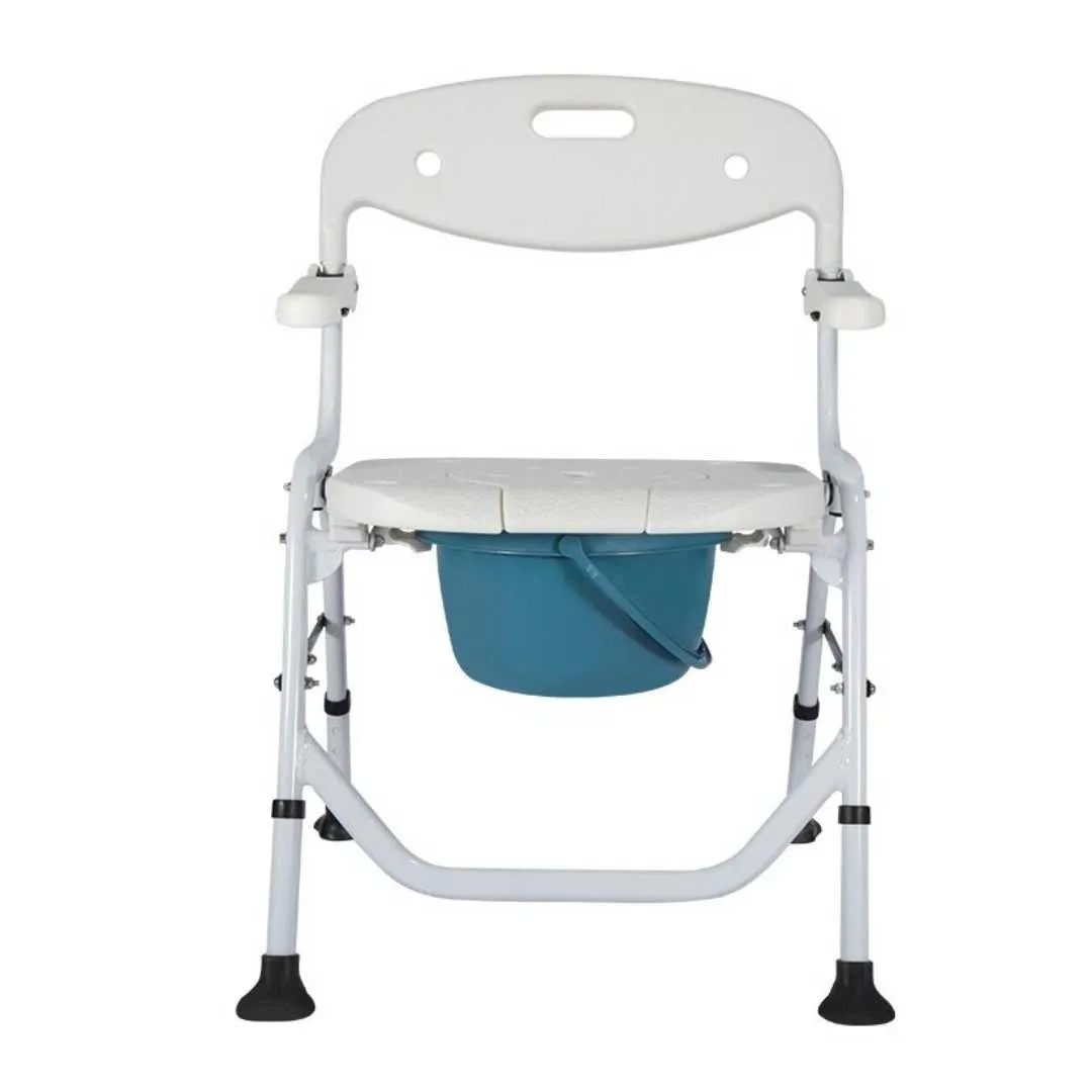 Silla Ducha con WC Plegable y Reposabrazos...