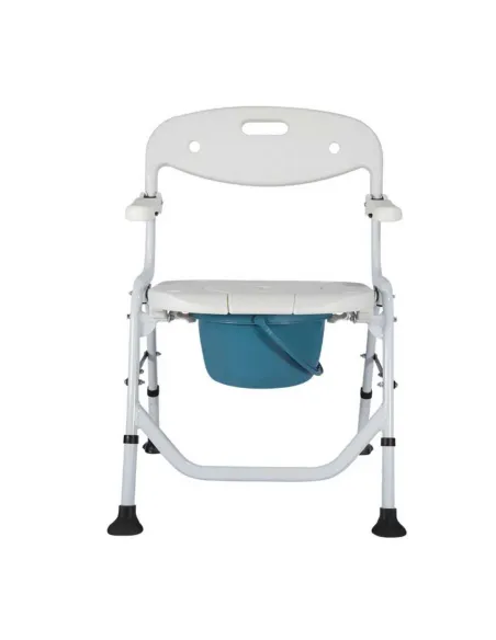 Silla Ducha con WC Plegable y Reposabrazos Abatibles