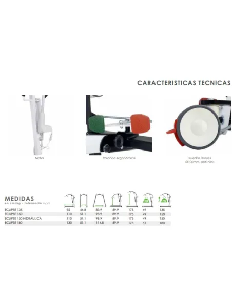 Grúa Traslado y Bipedestación Pañal ECLIPSE DUO