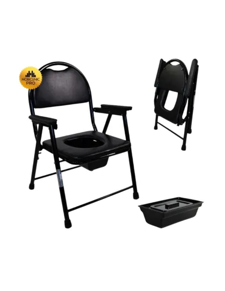 Silla con WC Plegable GUADALQUIVIR con reposabrazos